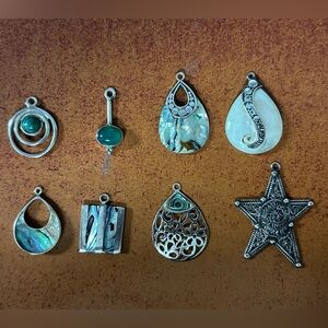 8 sterling charm Pendants